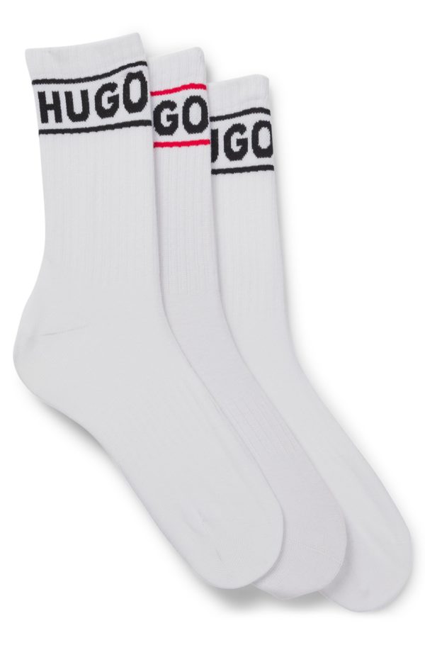 Hugo Boss Lot de trois paires de chaussettes à logo