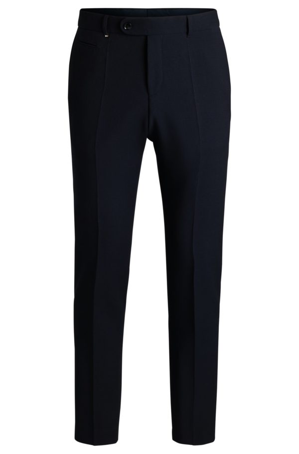 Hugo Boss Pantalon Slim en piqué stretch à micro motif
