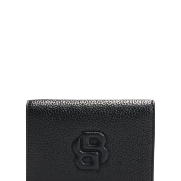 Hugo Boss Petit portefeuille grainé à monogramme Double B