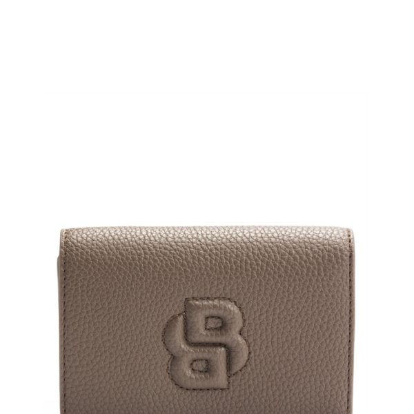 Hugo Boss Petit portefeuille grainé à monogramme Double B