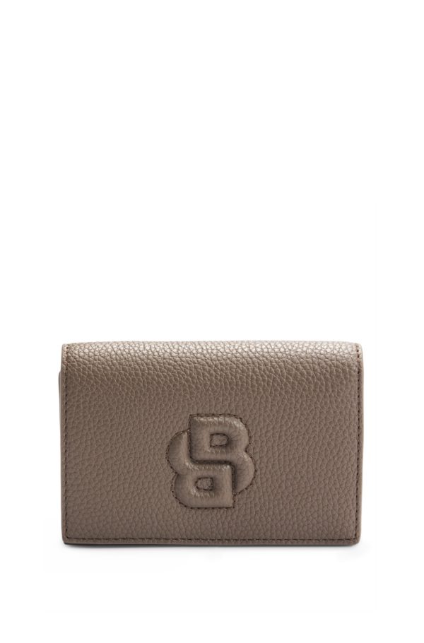 Hugo Boss Petit portefeuille grainé à monogramme Double B