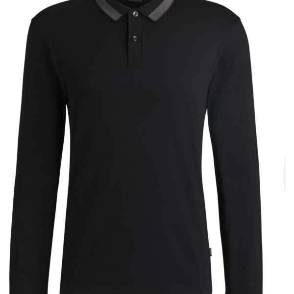 Hugo Boss Polo Slim en coton mercerisé avec finition contrastante sur le col