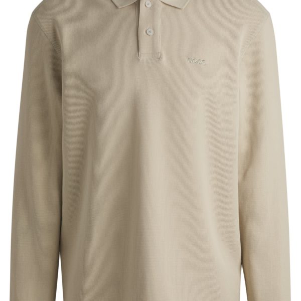 Hugo Boss Polo en coton stretch mélangé à la structure gaufrée