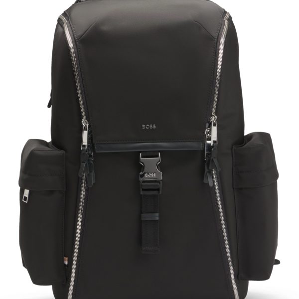 Hugo Boss Sac à dos à plusieurs poches avec fermeture éclair et finitions emblématiques