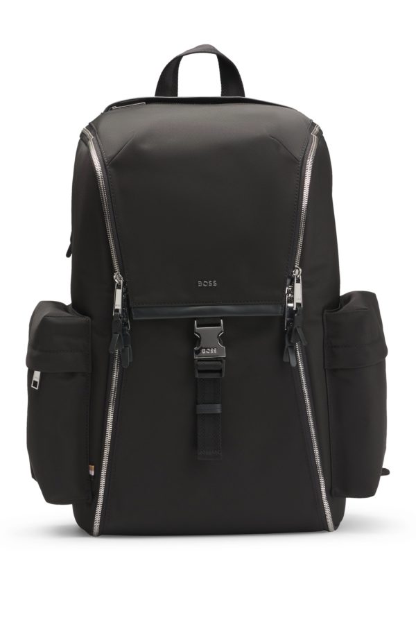 Hugo Boss Sac à dos à plusieurs poches avec fermeture éclair et finitions emblématiques