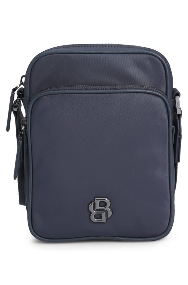 Hugo Boss Sac reporter en twill à monogramme double B