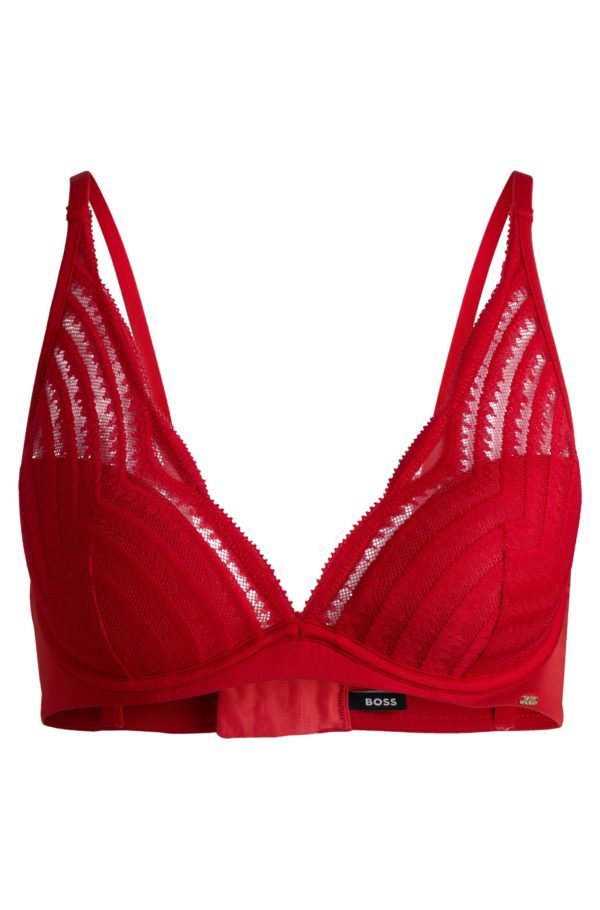 Hugo Boss Soutien-gorge à armatures avec bonnets matelassés et détails en dentelle