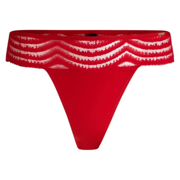 Hugo Boss String avec finition en dentelle et logo