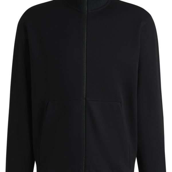 Hugo Boss Sweat Regular en coton mercerisé avec rayures au bas des manches