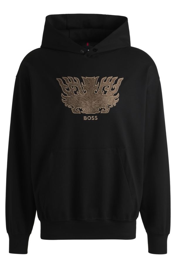 Hugo Boss Sweat à capuche BOSS x Creation of the Gods avec motif Taotie brodé