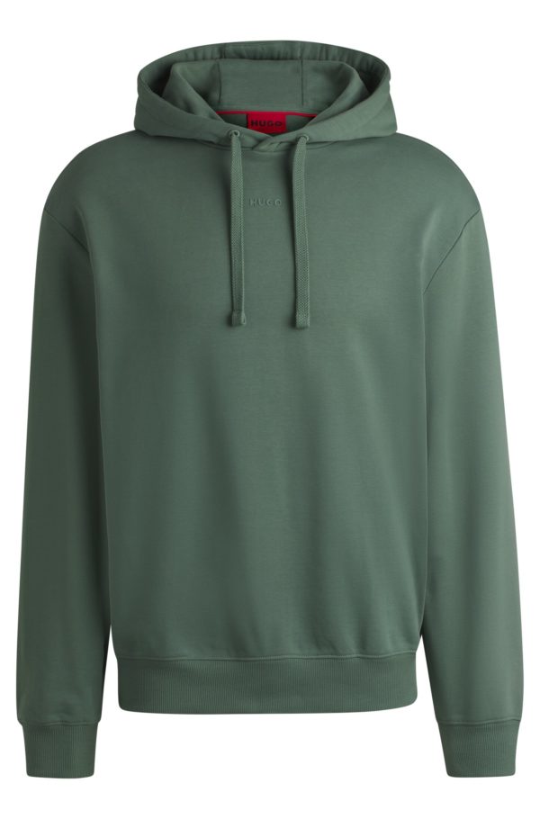Hugo Boss Sweat à capuche Relaxed en molleton de coton à logo imprimé