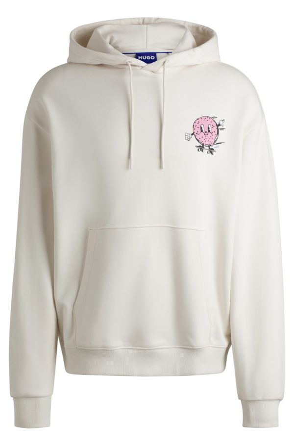 Hugo Boss Sweat à capuche en molleton de coton avec motifs graphiques street food