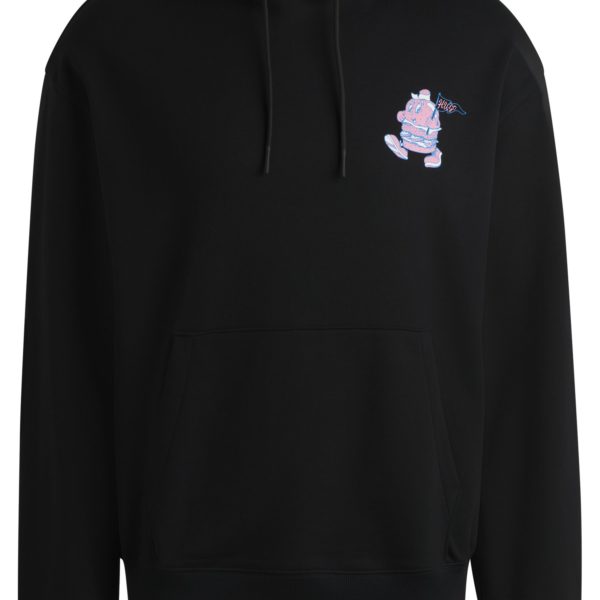 Sweat à capuche en molleton de coton avec motifs graphiques street food – Hugo Boss