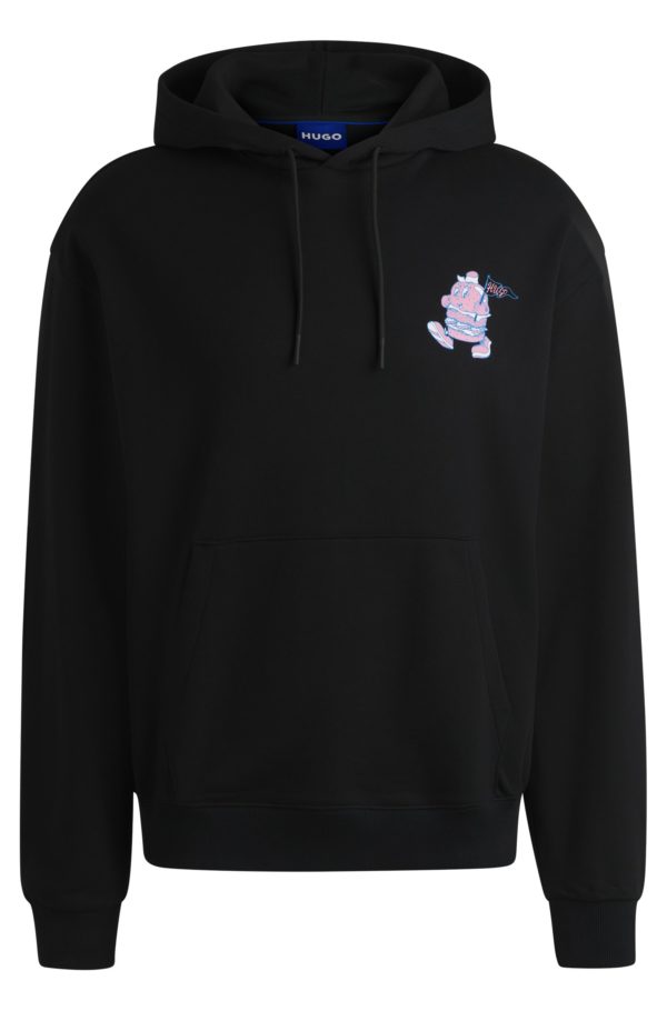 Hugo Boss Sweat à capuche en molleton de coton avec motifs graphiques street food