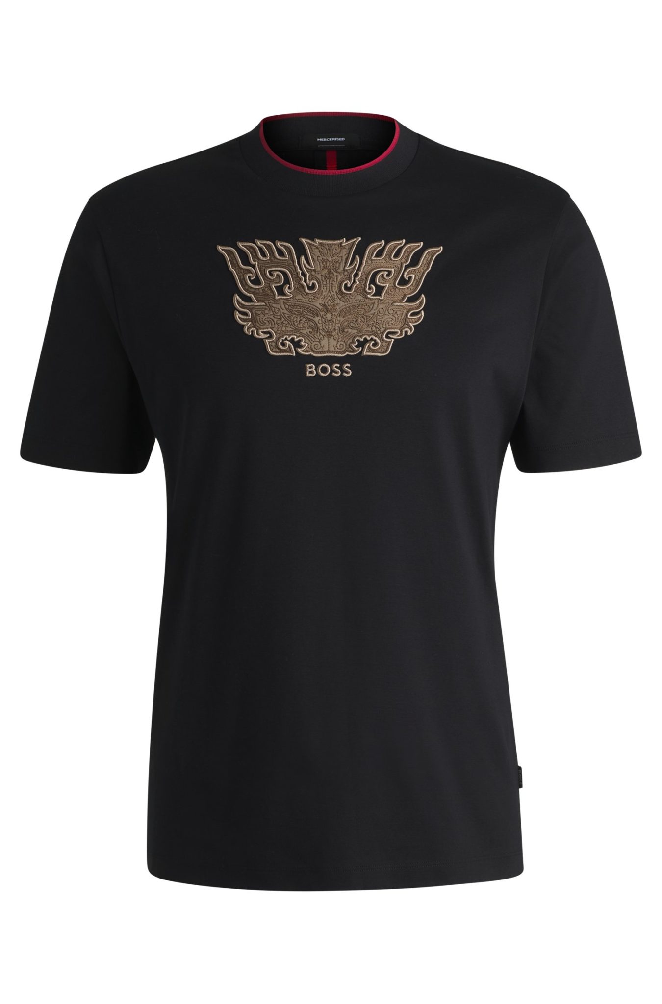 Hugo Boss T-shirt BOSS x Creation of the Gods avec motif Taotie brodé