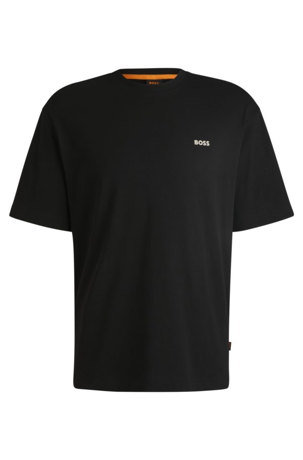 Hugo Boss T-shirt Relaxed en coton avec imprimé saisonnier au dos