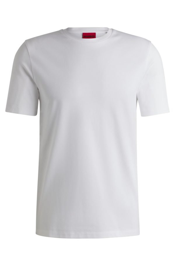 Hugo Boss T-shirt Slim en piqué de coton stretch mercerisé