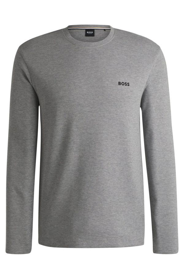 Hugo Boss T-shirt de pyjama en coton mélangé avec logo brodé