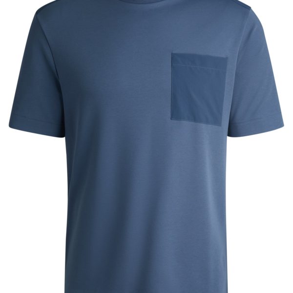 T-shirt en coton mélangé avec finitions ton sur ton – Hugo Boss