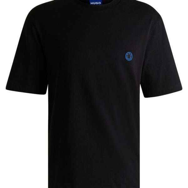 Hugo Boss T-shirt en jersey de coton avec logo Happy HUGO