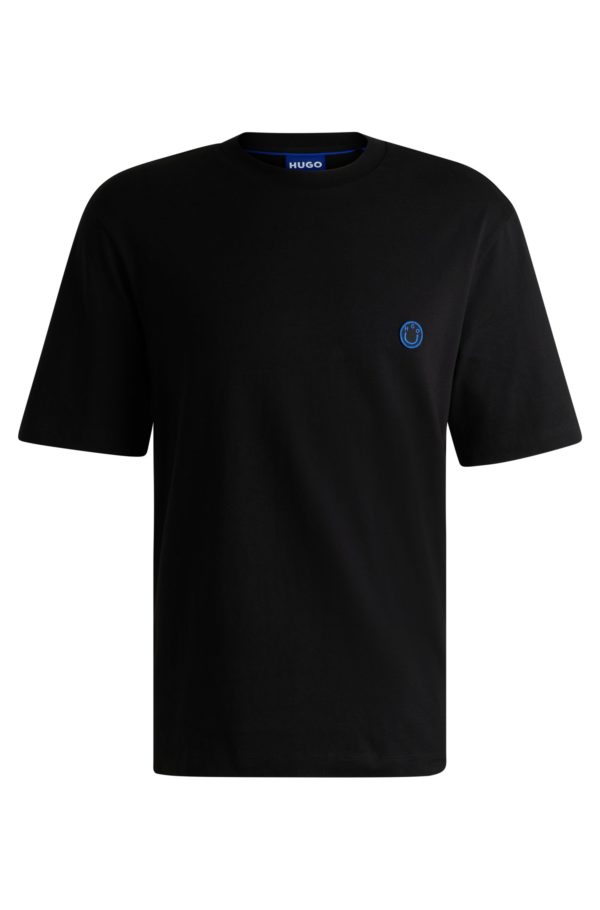 Hugo Boss T-shirt en jersey de coton avec logo Happy HUGO
