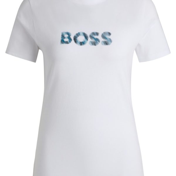 Hugo Boss T-shirt en jersey de coton avec logo de la saison