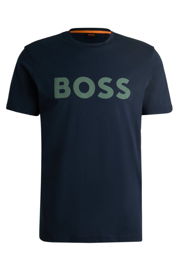 Hugo Boss T-shirt en jersey de coton avec logo imprimé en gomme