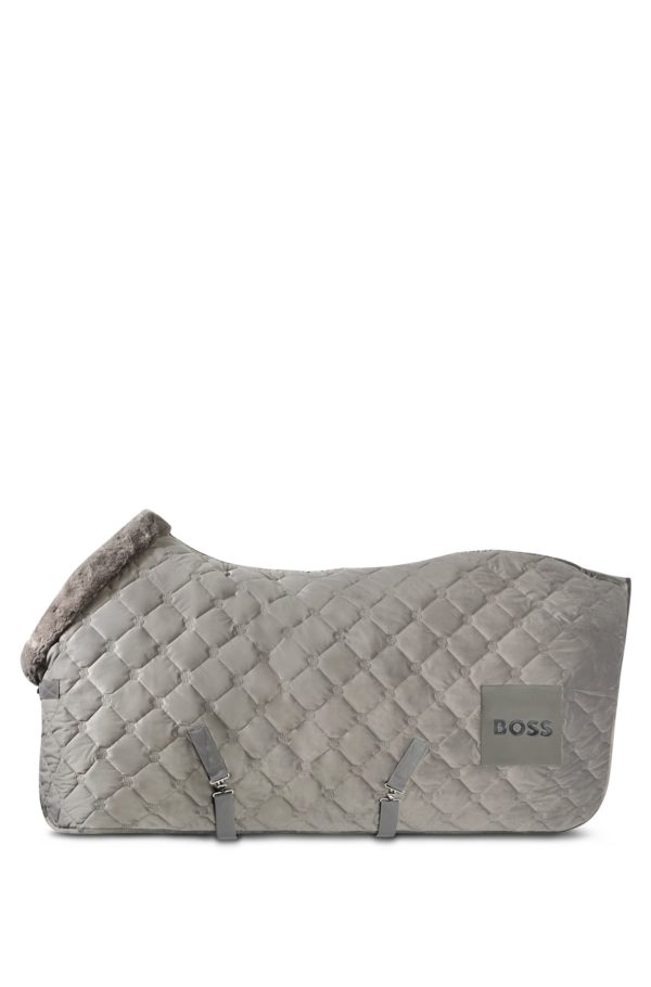 Hugo Boss Tapis de selle d’équitation en velours avec cuir de mouton synthétique