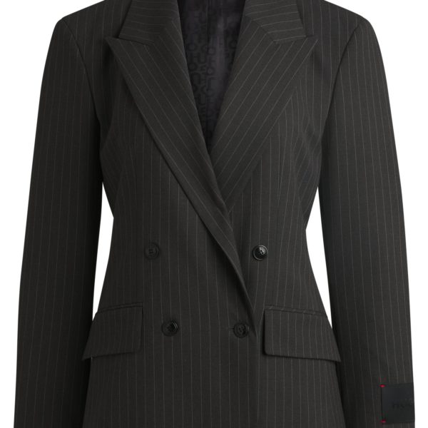 Hugo Boss Veste Regular en matière stretch à rayures tennis