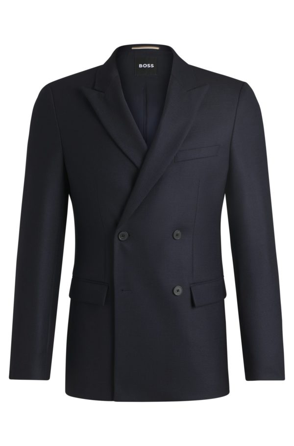 Hugo Boss Veste Slim en tissu stretch à micro motif