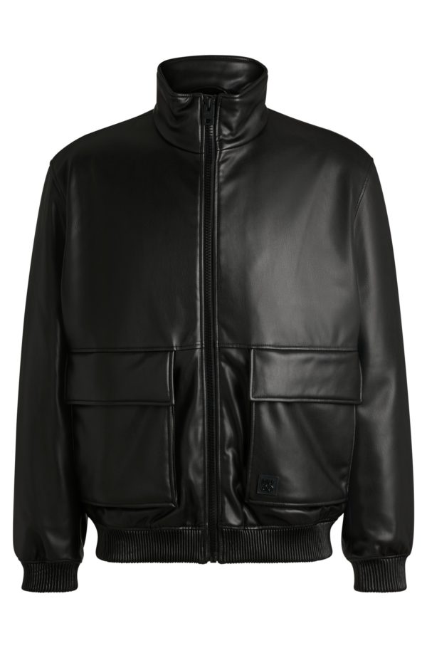 Hugo Boss Veste en similicuir à logo revisité