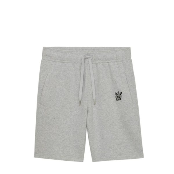 Short Party Skull Gris Chine Clair - Taille S - Homme - Zadig & Voltaire