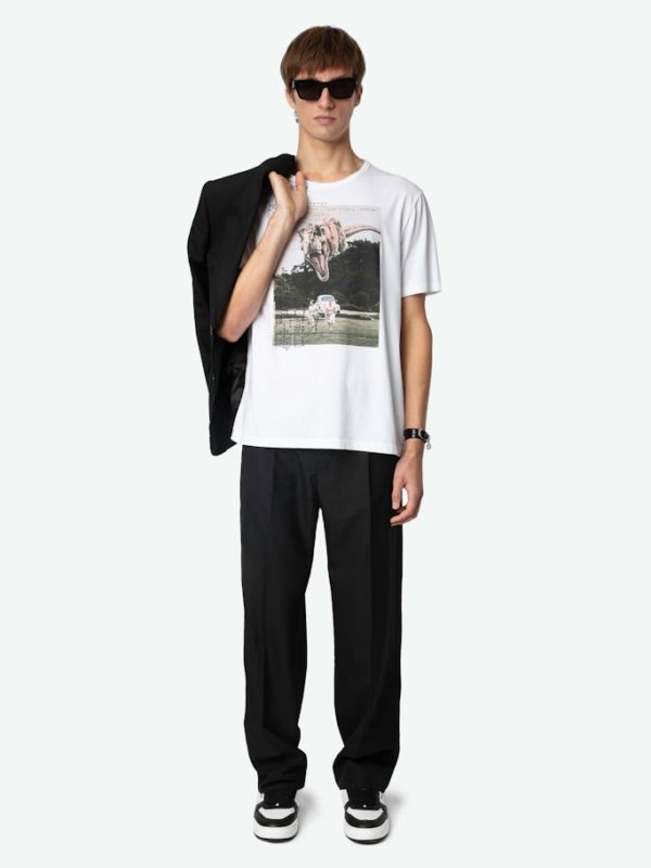 T-shirt Ted Photoprint Blanc - Taille S - Homme - Zadig & Voltaire