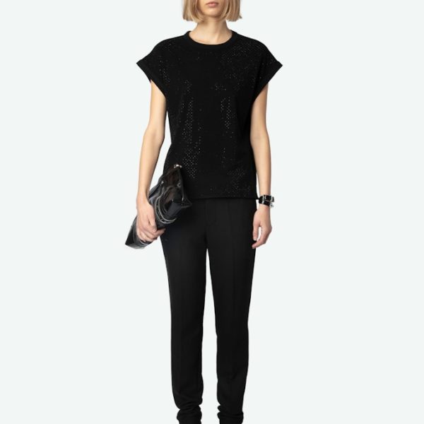 Débardeur Cécilia Strass Noir - Taille M/L - Femme - Zadig & Voltaire
