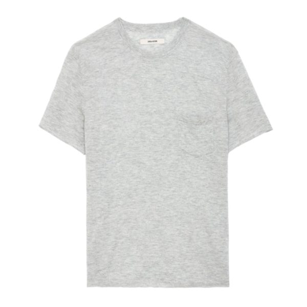 Pull Jimmy 100% Cachemire Gris Chine Clair - Taille S - Homme - Zadig & Voltaire