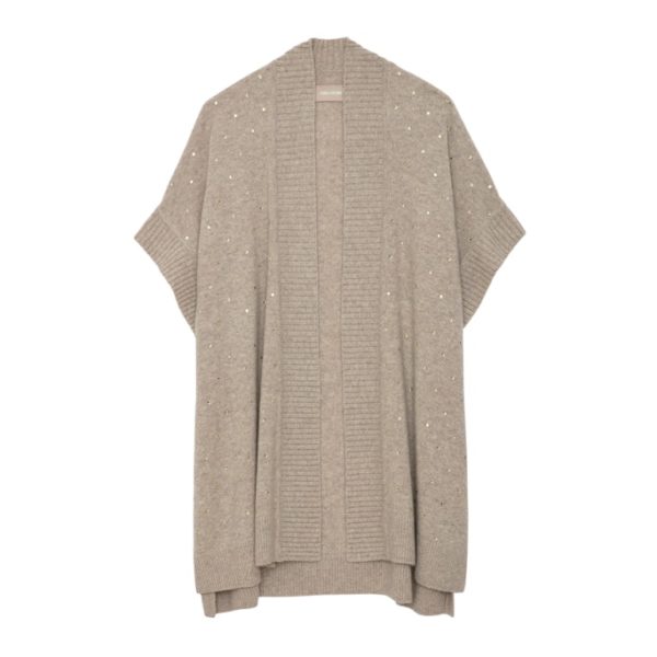 Manteau Indiany 100% Cachemire Light Beige - Taille XS/S - Femme - Zadig & Voltaire