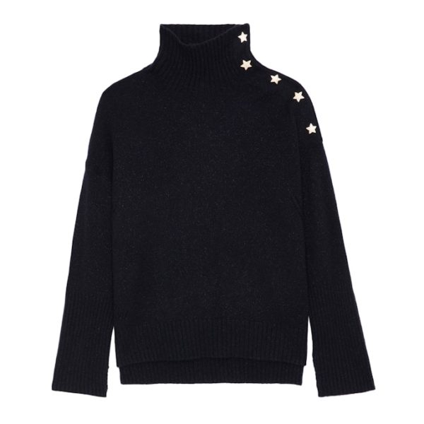 Pull Alma Bijoux 100% Cachemire Encre - Taille S - Femme - Zadig & Voltaire