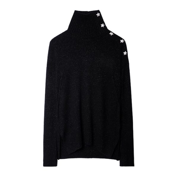 Pull Alma Bijoux 100% Cachemire Noir - Taille XS - Femme - Zadig & Voltaire