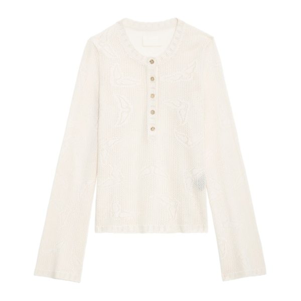 Pull Salmyr Wings Ecru - Taille XS - Femme - Zadig & Voltaire