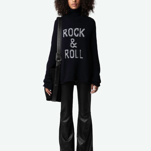 Pull Almy 100% Laine Merinos Encre – Taille XS – Femme – Zadig & Voltaire