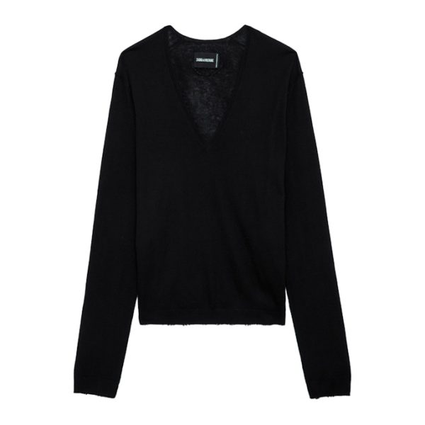 Pull Rivy 100% Cachemire Noir - Taille XS - Femme - Zadig & Voltaire