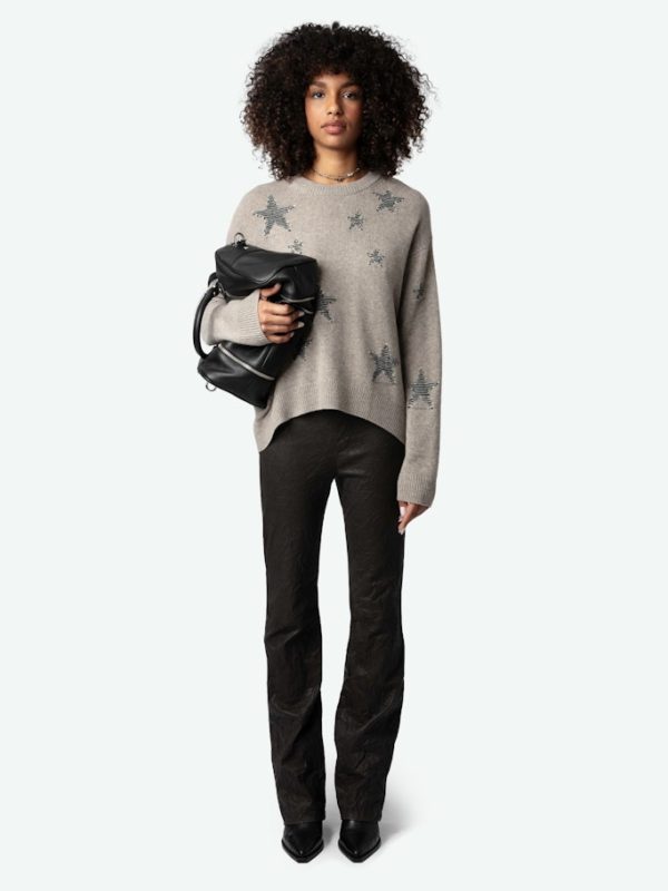 Pull Markus Stars 100% Cachemire Latte - Taille S - Femme - Zadig & Voltaire