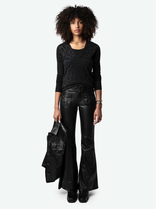 Pull Rivy Léopard 100% Cachemire Peaks - Taille S - Femme - Zadig & Voltaire