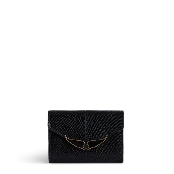 Portefeuille Borderline Embossé Noir - Femme - Zadig & Voltaire