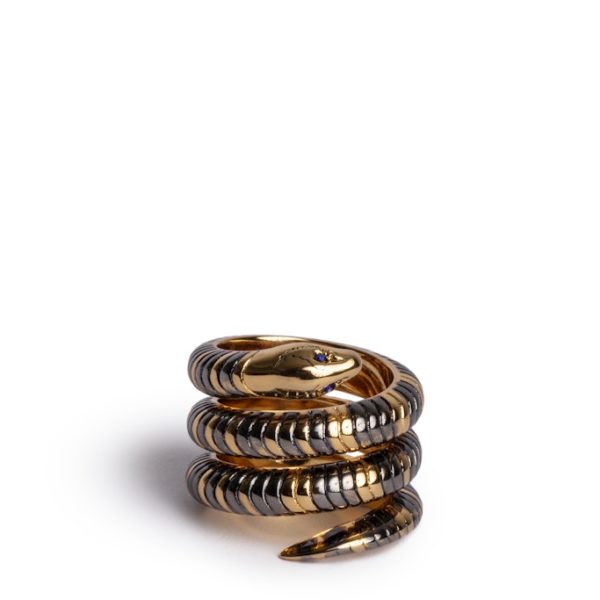 Bague Double Snake Shiny Gold - Taille 1 - Femme - Zadig & Voltaire