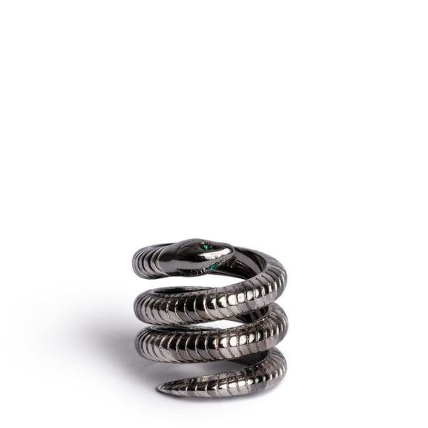 Bague Double Snake Shiny Silver - Taille 2 - Femme - Zadig & Voltaire