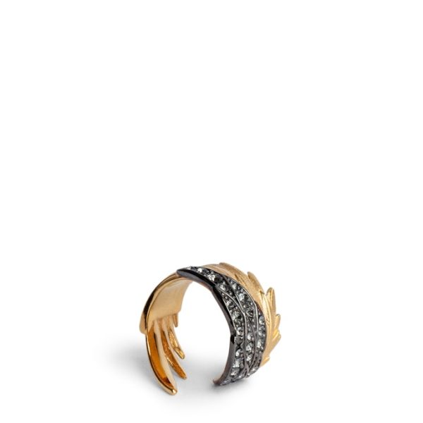 Bague Rock Feather Old Gold - Taille 1 - Femme - Zadig & Voltaire