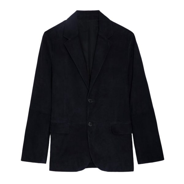 Blazer Valfried Suede Encre – Taille 46 – Homme – Zadig & Voltaire