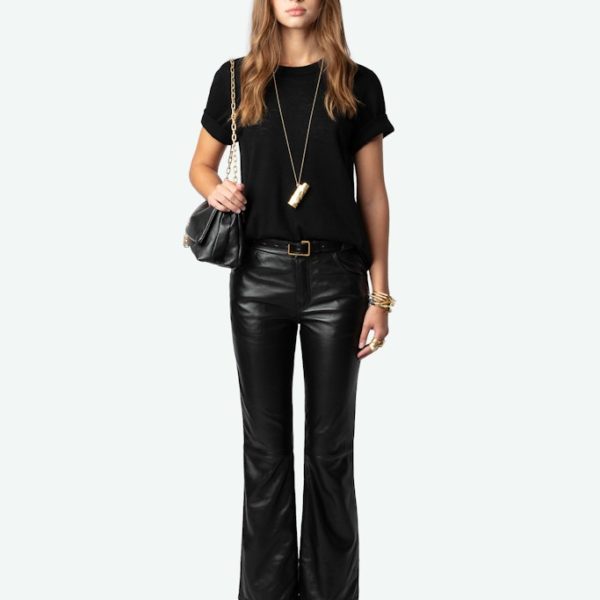 Pantalon Push Cuir Noir - Taille 36 - Femme - Zadig & Voltaire