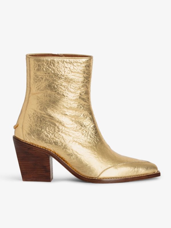 Bottines Cara Gold - Taille 36 - Femme - Zadig & Voltaire
